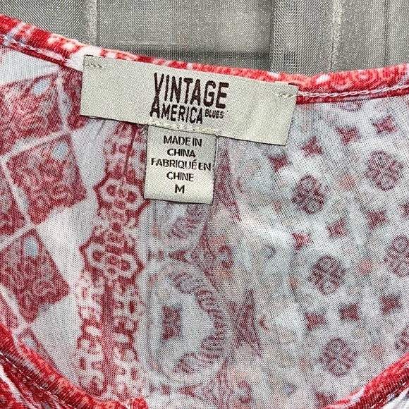 VINTAGE AMERICA BLUES Women’s Boho Top. Sz M. - Picture 4 of 4